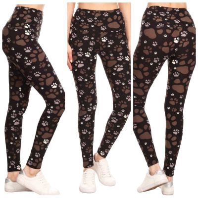 Dog Paw Super Soft Yoga Top Style Leggings One Size